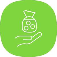 Zakat Line Curve Icon vector