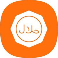 Halal Line Two Color Icon vector