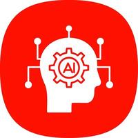 Artificial Intelligence Line Two Color Icon vector