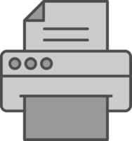 Printer Fillay Icon vector