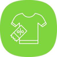 Shirt Line Curve Icon vector