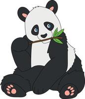 vistoso panda clipart. garabatear animales clipart. dibujos animados salvaje animales clipart para amantes de fauna silvestre vector