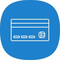 Credit Card Line Curve Icon vector