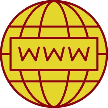 icono de línea de internet de dos colores vector