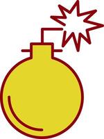 Bomb Line Two Color Icon vector