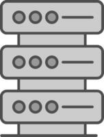 Database Fillay Icon vector