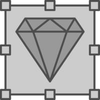 diamante relleno icono vector