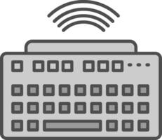 Wireless Keyboard Fillay Icon vector