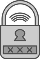 Smart Lock Fillay Icon vector