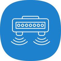 Motion Sensor Line Curve Icon vector