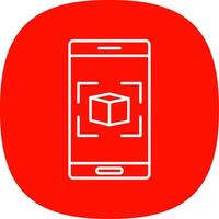 Augmented Reality Line Curve Icon vector