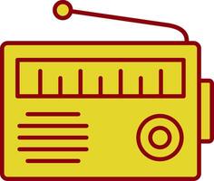 icono de línea de radio de dos colores vector