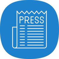 Press Release Line Curve Icon vector