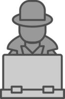 Hacker Fillay Icon vector