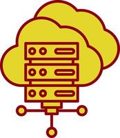 Cloud Computing Line Two Color Icon vector