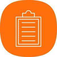 Clipboard Line Curve Icon vector