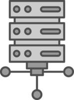 Server Fillay Icon vector