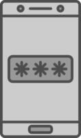 Password Fillay Icon vector