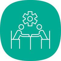 Business People Line Curve Icon vector