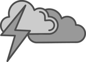 Thunder Fillay Icon vector