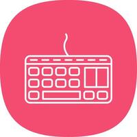 keyboard Line Curve Icon vector