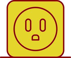 Power Socket Line Two Color Icon vector