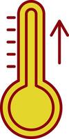 Rising Temperature Fillay Icon vector