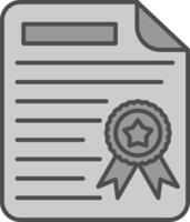 Diploma Fillay Icon vector