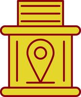 Telephone Booth Line Circle Icon vector