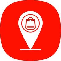 Pin Line Circle Icon vector