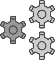 Gears Fillay Icon vector