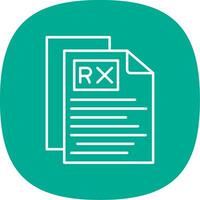 Rx Line Curve Icon vector