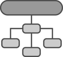 Hierarchical Structure Fillay Icon vector