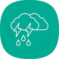 Storm Line Curve Icon vector