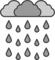 Heavy Rain Fillay Icon vector