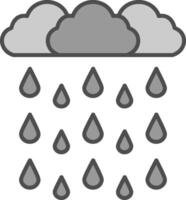 Heavy Rain Fillay Icon vector