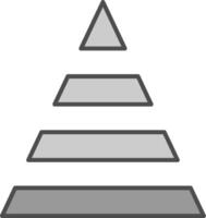 pirámide relleno icono vector