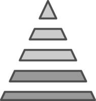 Pyramid Chart Fillay Icon vector