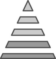 Pyramid Chart Fillay Icon vector