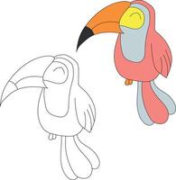 linda pequeño aves clipart conjunto plano diseño. pájaro plano ilustración vector