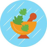 Herbal Flat Blue Circle Icon vector