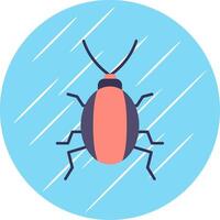 Cockroach Flat Blue Circle Icon vector