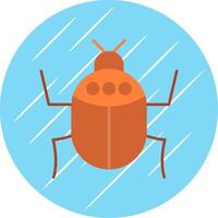 Insect Flat Blue Circle Icon vector