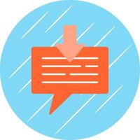 Received Message Flat Blue Circle Icon vector