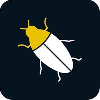 cucaracha glifo dos color icono vector