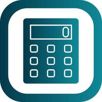 Calculator Glyph Gradient Round Corner Icon vector