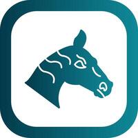 Horse Glyph Gradient Round Corner Icon vector