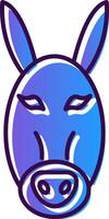 Burro degradado lleno icono vector