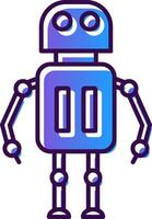 Robot Gradient Filled Icon vector