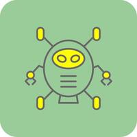 Robotics Filled Yellow Icon vector